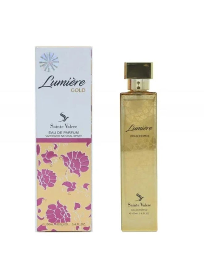 Almas LUMIERE Eau De Parfum for Women 100ml - Long Lasting Luxury French Inspired Scent with Creamy Vanilla, White Flowers, Blackcurrant & Bergamot - Premium Perfume Spray